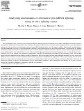 Cover page: Analyzing mechanisms of alternative pre-mRNA splicing using in vitro splicing assays