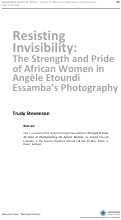 Cover page: Resisting Invisibility: The Strength and Pride of African Women in Angèle Etoundi Essamba’s Photography