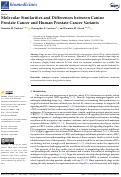 Cover page: Molecular Similarities and Differences between Canine Prostate Cancer and Human Prostate Cancer Variants