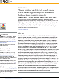 Cover page: They’re heating up: Internet search query trends reveal significant public interest in heat-not-burn tobacco products