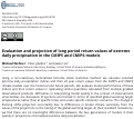 Cover page: Evaluation and projection of long period return values of extreme daily precipitation in the CMIP5 and CMIP6 models