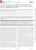 Cover page: Complete Genome Sequence of Alkaliphilus metalliredigens Strain QYMF, an Alkaliphilic and Metal-Reducing Bacterium Isolated from Borax-Contaminated Leachate Ponds