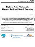 Cover page of Highway Noise Abatement: Planning Tools and Danish Examples
