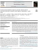 Cover page: Gamma‐band transcranial alternating current stimulation in amnestic mild cognitive impairment: A pilot study