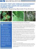 Cover page: Organic Pest and Disease Management of Selected Crops on California's Central Coast: A Guide for Beginning Specialty Crop Growers
