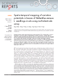 Cover page: Spatio-temporal mapping of variation potentials in leaves of Helianthus annuus L. seedlings in situ using multi-electrode array