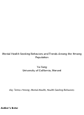 Cover page: Mental Health Seeking Behaviors and Trends Among the Hmong Population