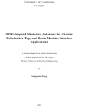 Cover page: RFID-Inspired Miniature Antennas for Circular Polarization Tags and Brain-Machine Interface Applications
