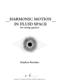 Cover page: Harmonic Motion in Fluid Space