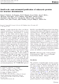 Cover page: Small-scale, semi-automated purification of eukaryotic proteins for structure determination