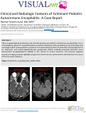 Cover page: Clinical and Radiologic Features of Fulminant Pediatric Autoimmune Encephalitis: A Case Report