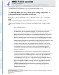 Cover page: Lokalisiertes prätibiales bullöses Pemphigoid bei einer Patientin unter Pembrolizumab-Therapie wegen eines metastasierten Melanoms.