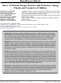 Cover page: Survey of Firearm Storage Practices and Preferences Among Parents and Caregivers of Children