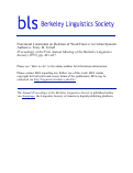 Cover page: Functional Constraints on Deletion of Word Final /s/ in Cuban Spanish