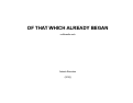 Cover page: Of That Which Already Began