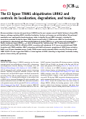 Cover page: The E3 ligase TRIM1 ubiquitinates LRRK2 and controls its localization, degradation, and toxicity