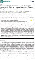 Cover page: Understanding the Effects of Lactose Hydrolysis Modeling on the Main Oligosaccharides in Goat Milk Whey Permeate