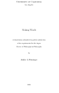 Cover page: Making Words
