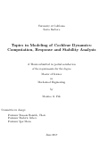 Cover page: Topics in Modeling of Cochlear Dynamics: Computation, Response and Stability Analysis