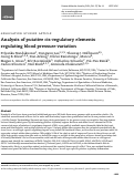 Cover page: Analysis of putative cis-regulatory elements regulating blood pressure variation