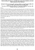 Cover page: Understanding the Patterns of Health Information Dissemination on Social Media during the Zika Outbreak.