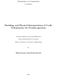 Cover page: Modeling and Physical Interpretation of Cyclic Voltammetry for Pseudocapacitors