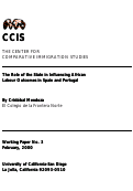Cover page: The Role of the State in Influencing African Labour Outcomes in Spain and Portugal