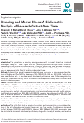 Cover page: Smoking and Mental Illness: A Bibliometric Analysis of Research Output Over Time