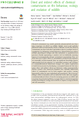 Cover page: Direct and indirect effects of chemical contaminants on the behaviour, ecology and evolution of wildlife