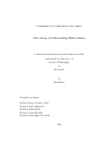 Cover page: Three essays on understanding welfare reform