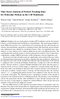 Cover page: Time Series Analysis of Particle Tracking Data for Molecular Motion on the Cell Membrane