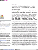 Cover page: Predicting at-risk opioid use three months after ed visit for trauma: Results from the AURORA study.