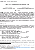 Cover page: 'What' clauses can and 'which' cannot: A Romanian puzzle