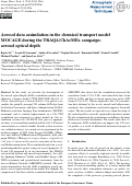 Cover page: Aerosol data assimilation in the chemical transport model MOCAGE during the TRAQA/ChArMEx campaign: aerosol optical depth