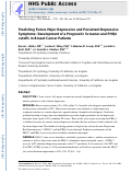 Cover page: Predicting future major depression and persistent depressive symptoms: Development of a prognostic screener and PHQ‐4 cutoffs in breast cancer patients