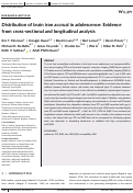 Cover page: Distribution of brain iron accrual in adolescence: Evidence from cross‐sectional and longitudinal analysis