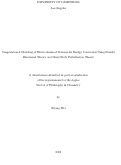 Cover page: Computational Modeling of Electrochemical Systems for Energy Conversion Using Density Functional Theory and Many-Body Perturbation Theory