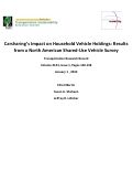 Cover page: Impact of Carsharing on Household Vehicle Holdings:&nbsp;Resultsvfrom a North American Shared-Use Vehicle Survey