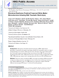 Cover page: Emotional Resilience Predicts Preserved White Matter Microstructure Following Mild Traumatic Brain Injury.