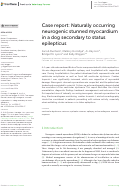 Cover page: Case report: Naturally occurring neurogenic stunned myocardium in a dog secondary to status epilepticus.