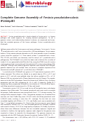 Cover page: Complete Genome Assembly of Yersinia pseudotuberculosis IP2666pIB1