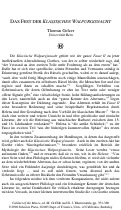 Cover page of Das Fest der Klassischen Walpurgisnacht