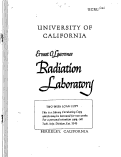 Cover page: NEW FACILITIES AND AUTOMATIC TRACK ANALYSIS EQUIPMENT AT THE LAWRENCE RADIATION LABORATORY