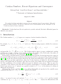 Cover page: Catalan Numbers, Riccati Equations and Convergence