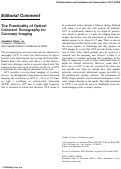 Cover page: The practicality of optical coherent tomography for coronary imaging