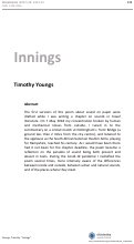 Cover page: Innings