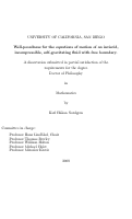 Cover page: Well-posedness for the equations of motion of an inviscid, incompressible, self-gravitating fluid with free boundary