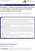 Cover page: Neuregulin-1 inhibits neuroinflammatory responses in a rat model of organophosphate-nerve agent-induced delayed neuronal injury