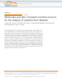 Cover page: Metascape provides a biologist-oriented resource for the analysis of systems-level datasets