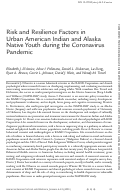 Cover page: Risk and Resilience Factors in Urban American Indian and Alaska Native Youth during the Coronavirus Pandemic
